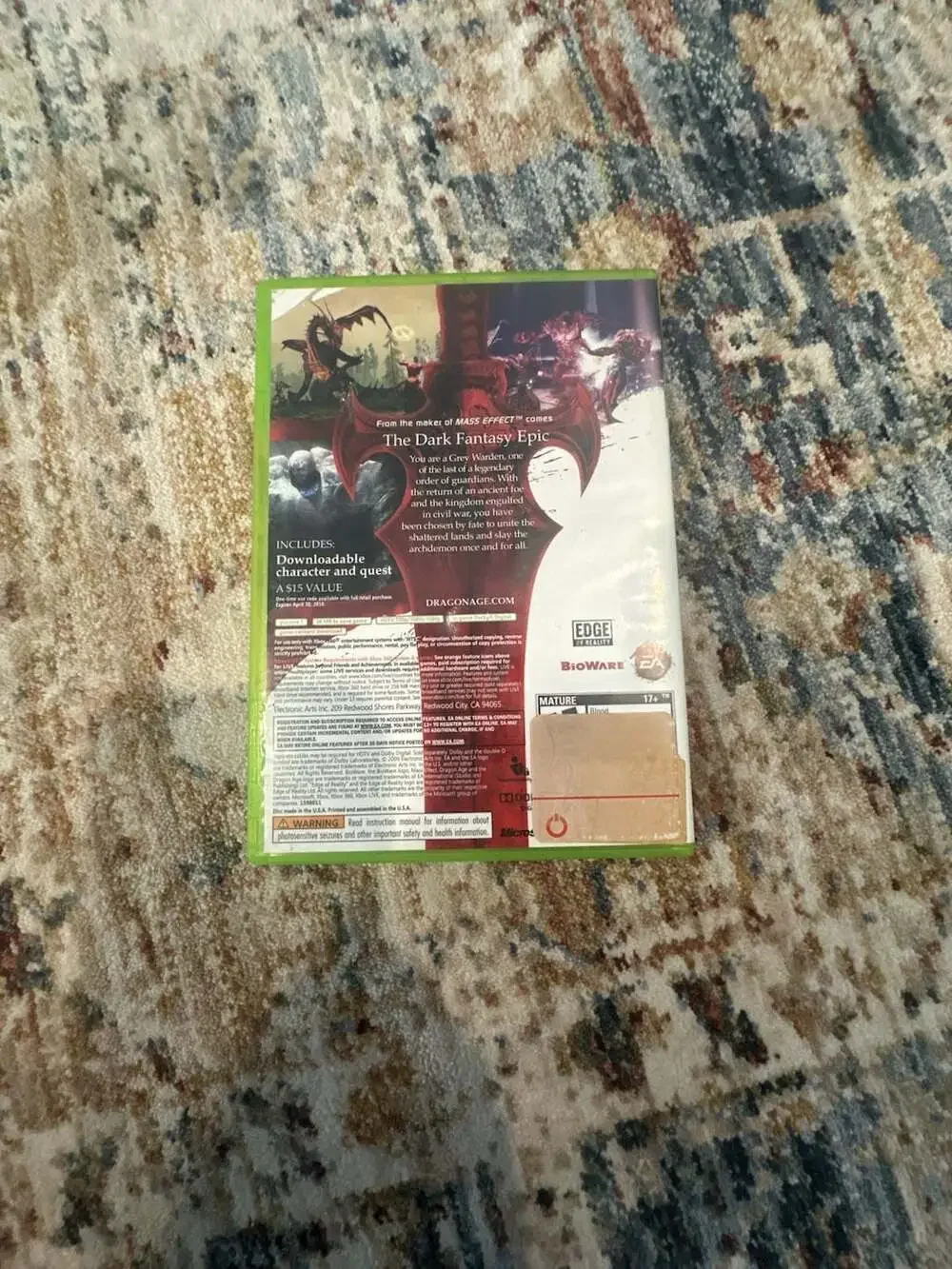 BioWare Dragon Age Origins Xbox 360 Video Game